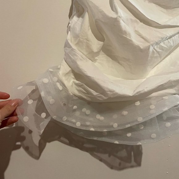 White Strapless Mini Dress Small - Picture 5 of 9